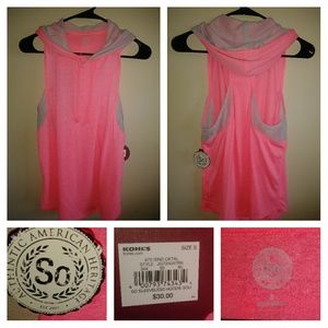 Hooded Sleeveless Mesh Top